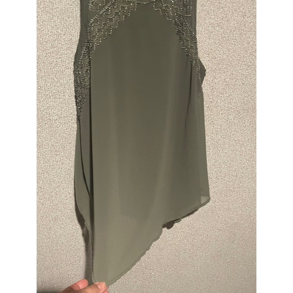 Olive Lace Trim Tank Top - Express - Picture 4 of 5